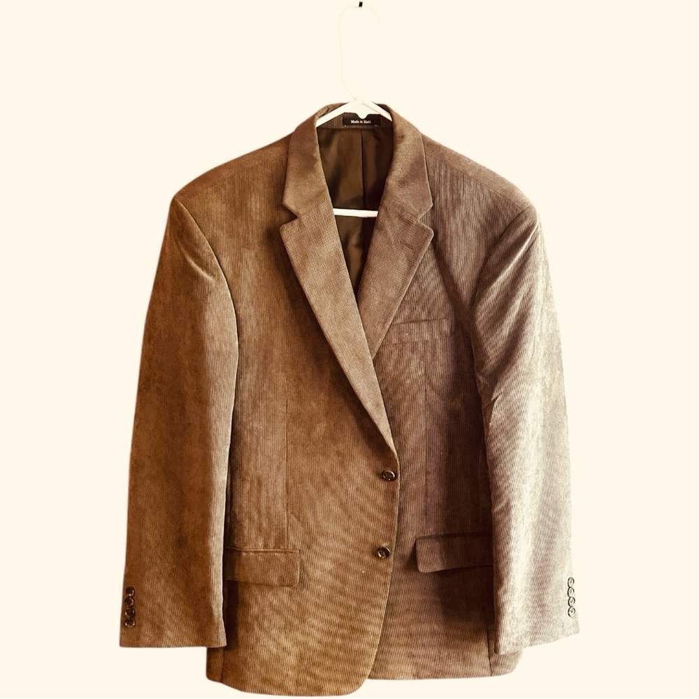 Pronto Uomo men's brown corduroy sports jacket
